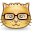 Geek Cat Icon 32x32 png